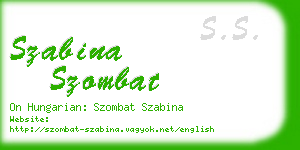 szabina szombat business card